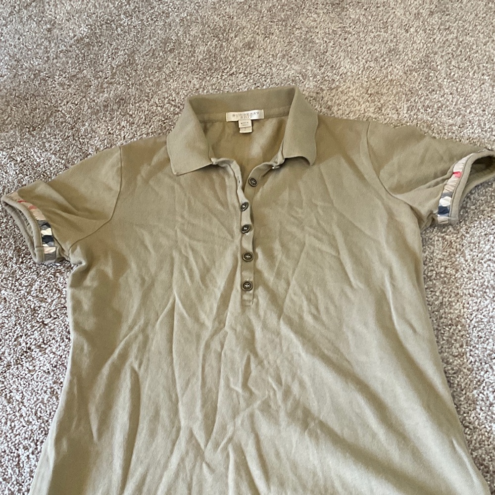 Burberry Brit Light Olive Polo Top